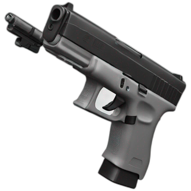 Emoji whit a Glock 17 on the hand emoji