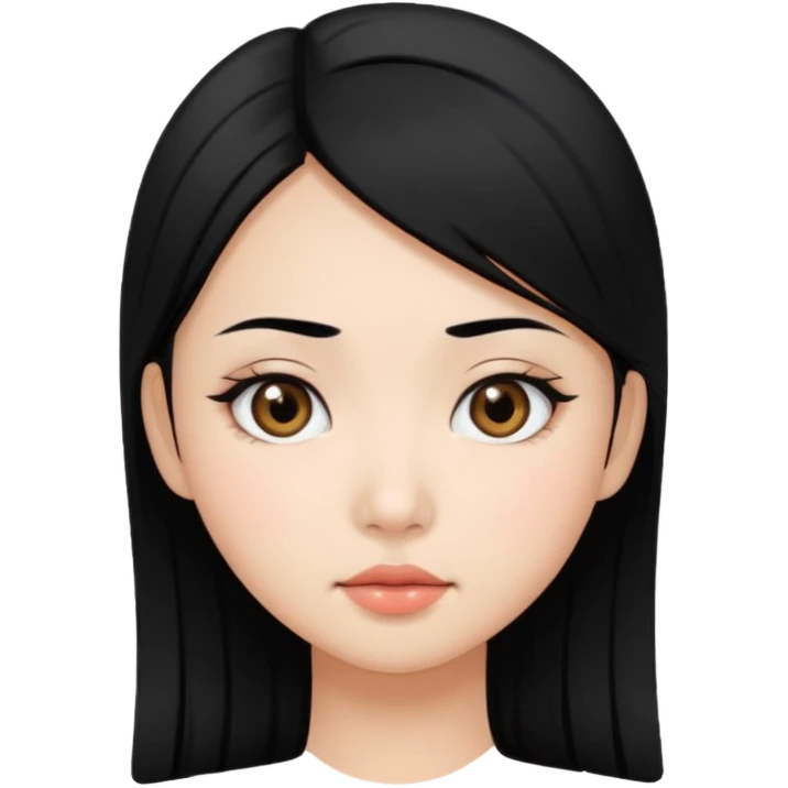 黑眼圈亚洲女孩 emoji