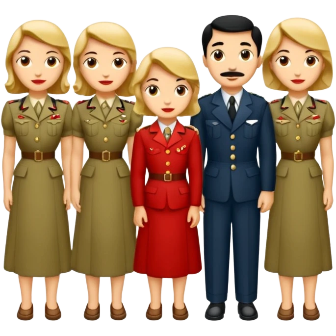 1940 takım elbise giyinen insanlar emoji