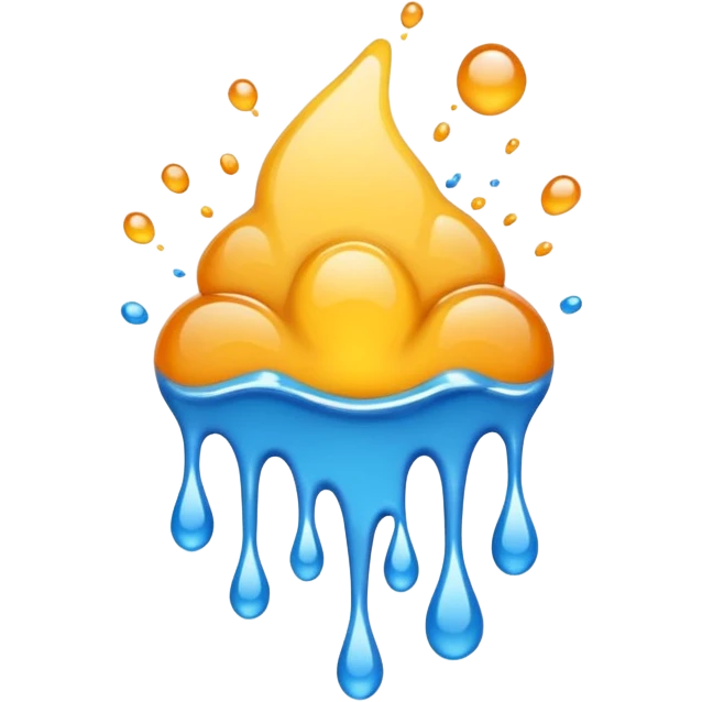 A glossy white paint splash emoji