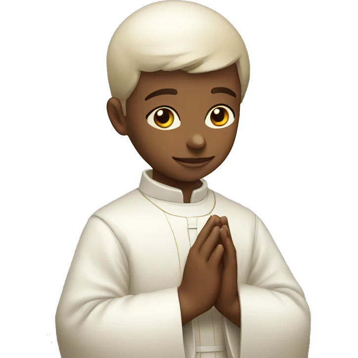 Young Priest in prayer emoji