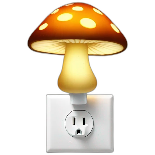 Mushroom nightlight emoji