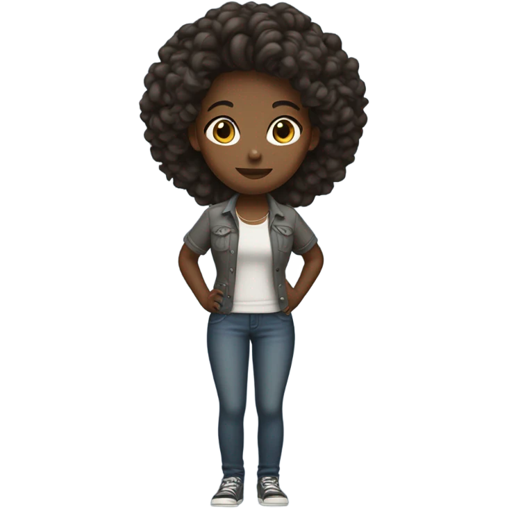 black girl getting up emoji