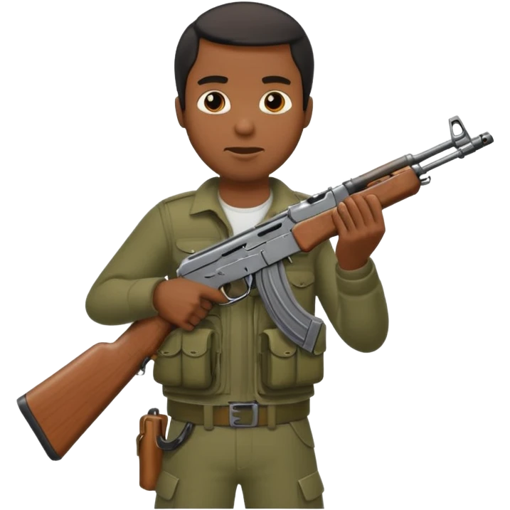 Black guy with Ak47 emoji