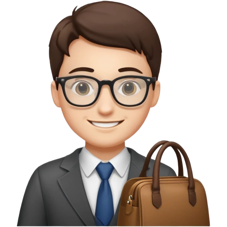 business student with bag emoji