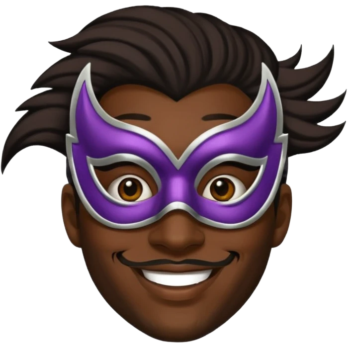 masquerade masked black man emoji