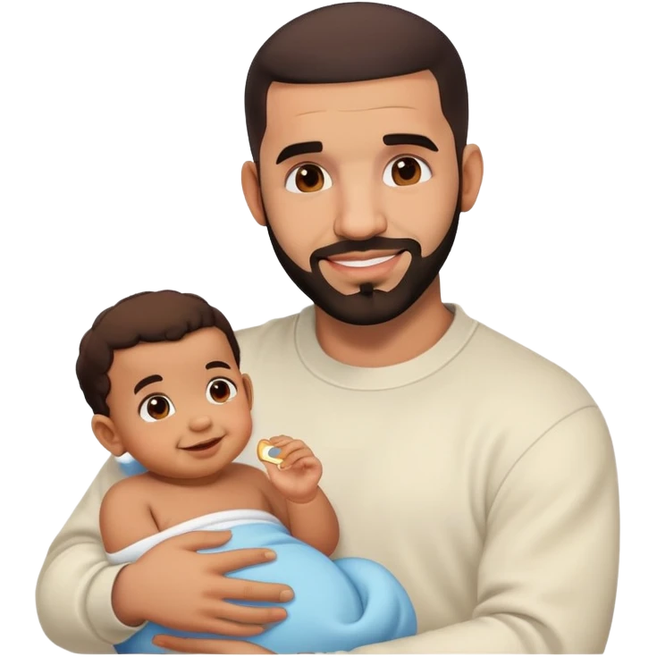 drake with a baby while smirking evilly  emoji