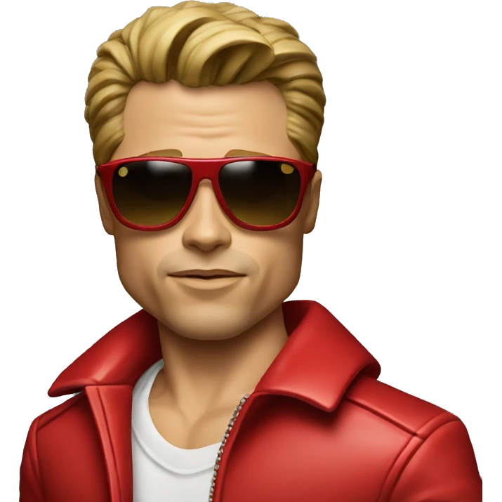  brad pitt with sunglasses and red jacket fight club emoji