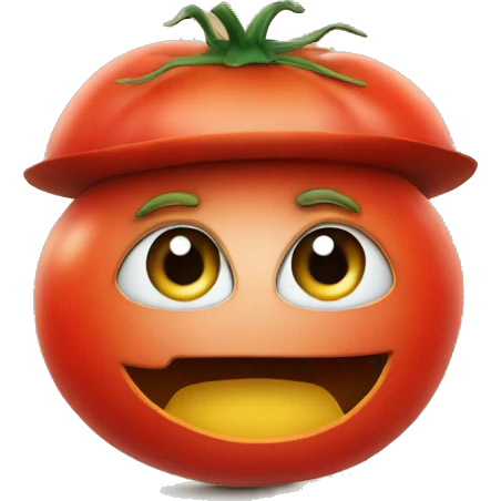 tomato with hat emoji
