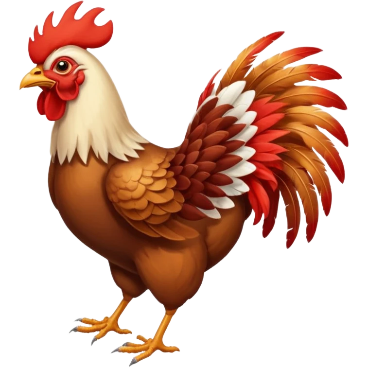 rooster flying glider emoji