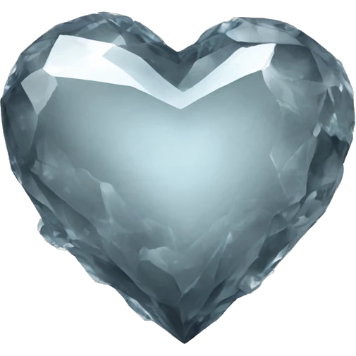 grey crystal heart emoji