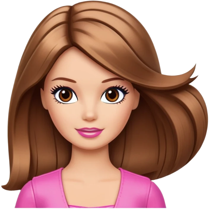 barbie hair color with brown  emoji