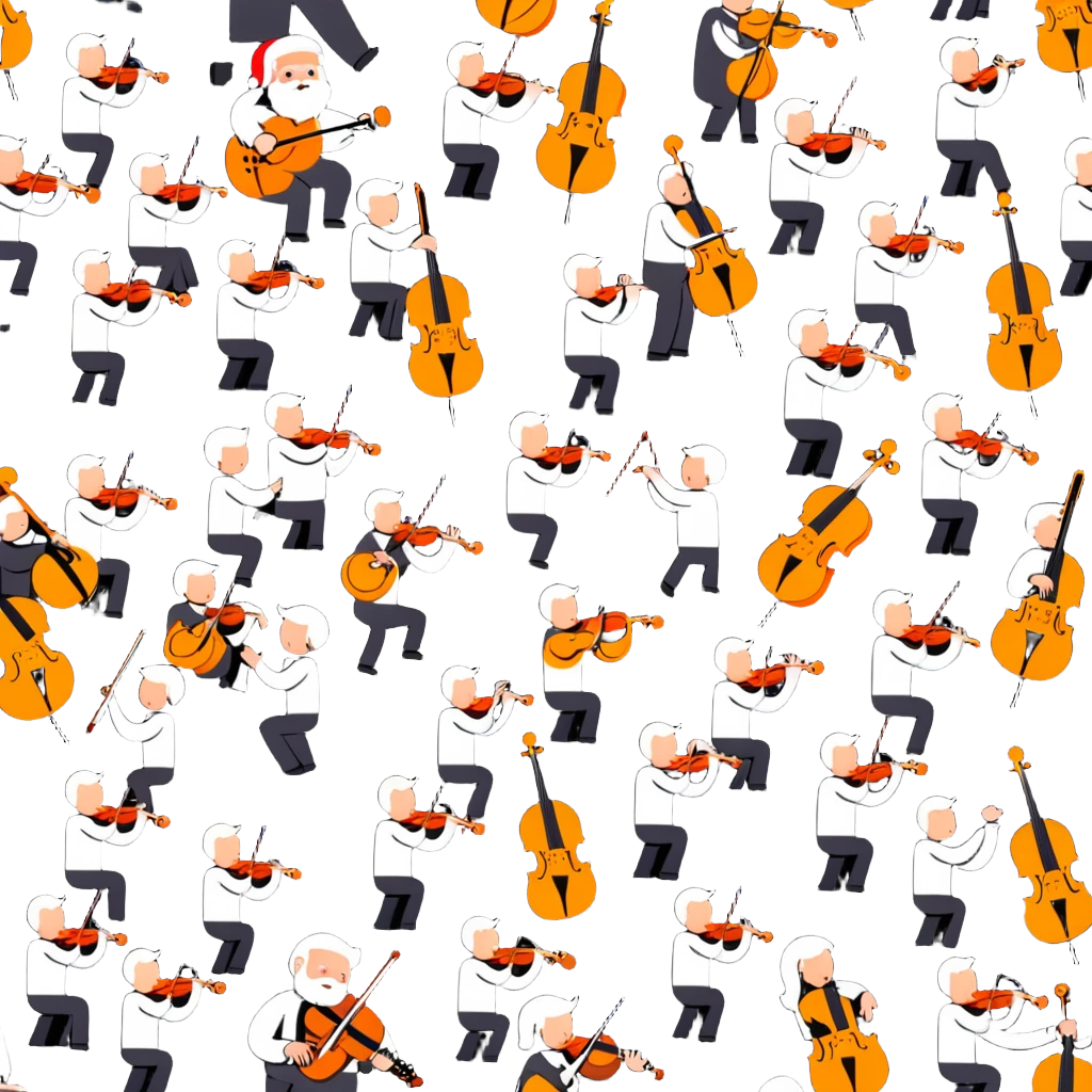 orchestra playing 12 Days of Christmas, festive emoji