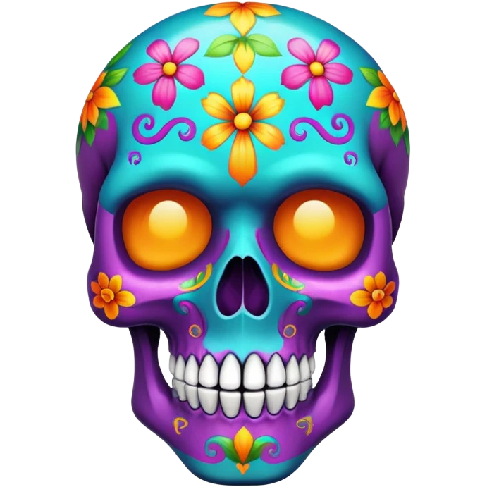 Tête de mort colorer emoji