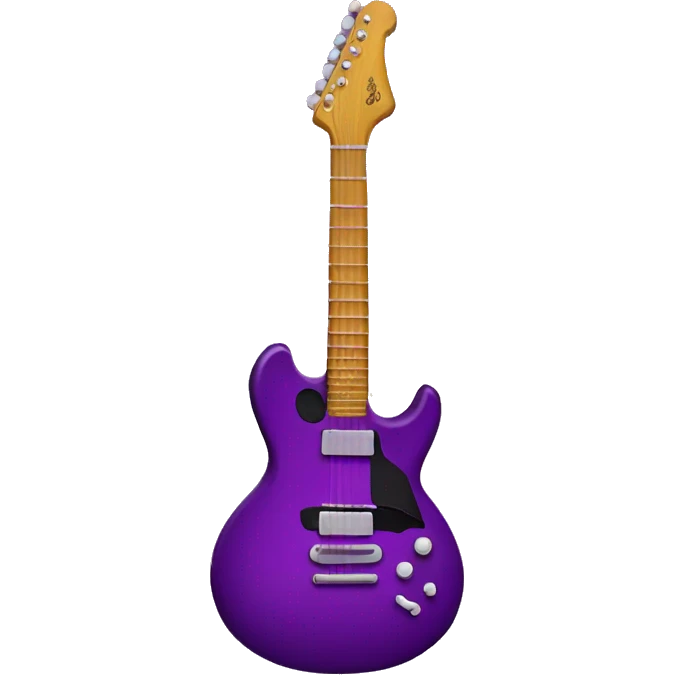 purple guitar with lightning bolts emoji