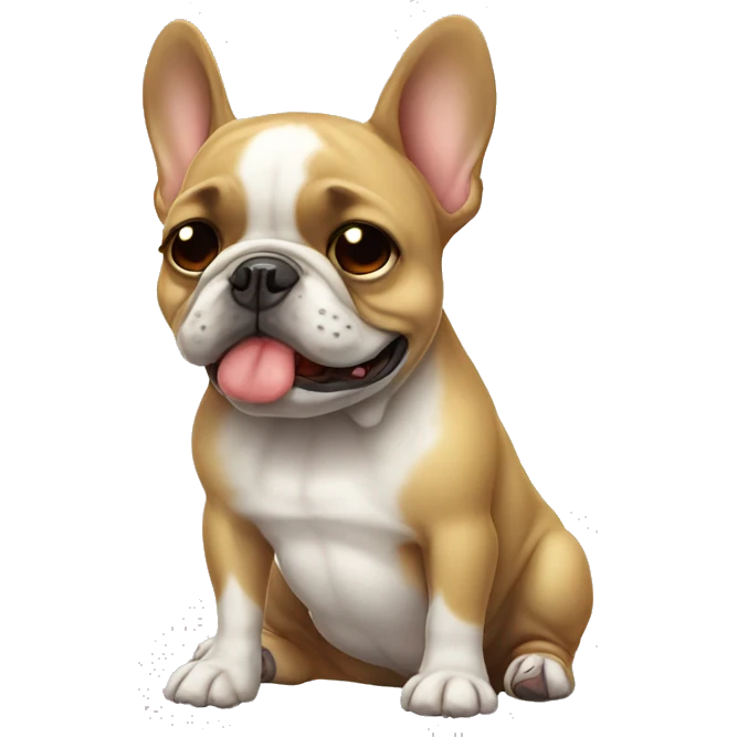 French bulldog is crying  emoji
