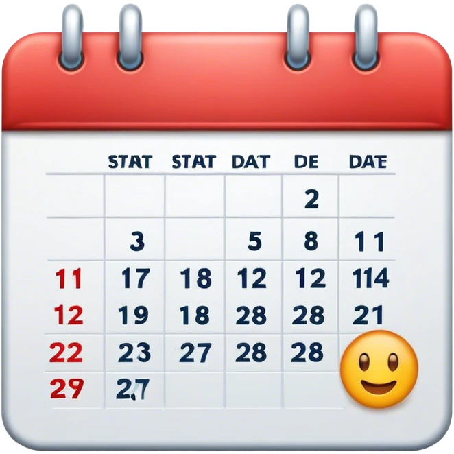 an icon for a feature "outbound campaign start and end date" emoji