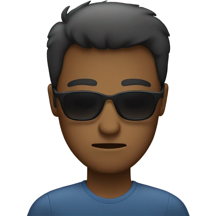 Person with sunglasses frowning emoji