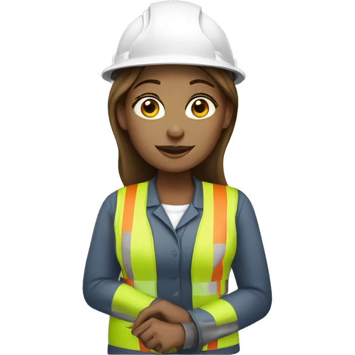 White women working in construction  emoji