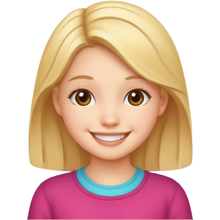 Adorable girly icon emoji