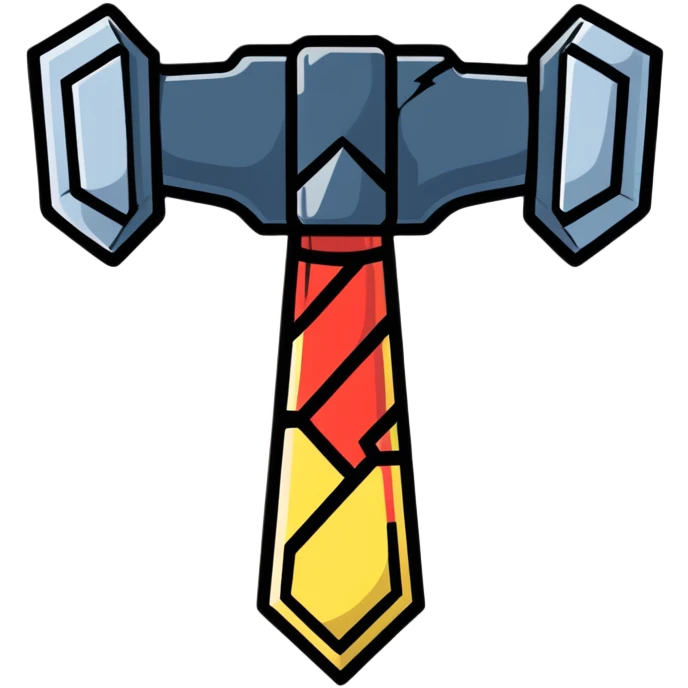 thor hammer with lightning emoji