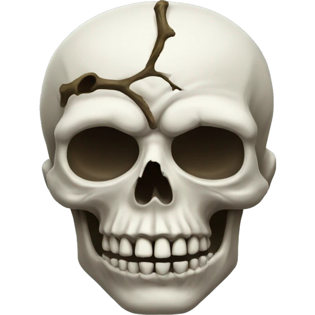 Crazy dead skull emoji