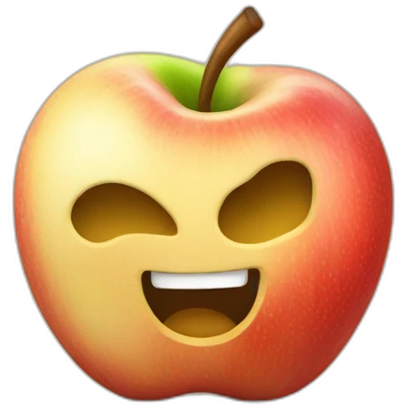 Chat qui mange une pomme emoji