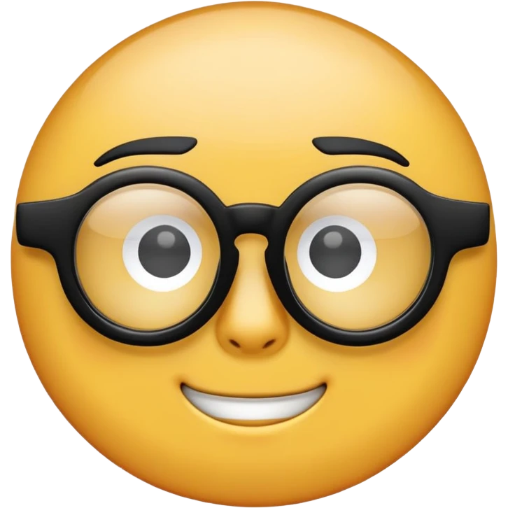 black glasses emoji