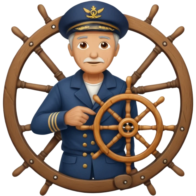 old sailor with a ship wheel emoji