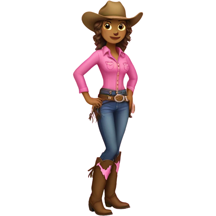 Cowgirl with pink boots emoji