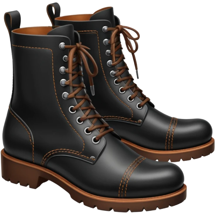 generate me black boots for man emoji