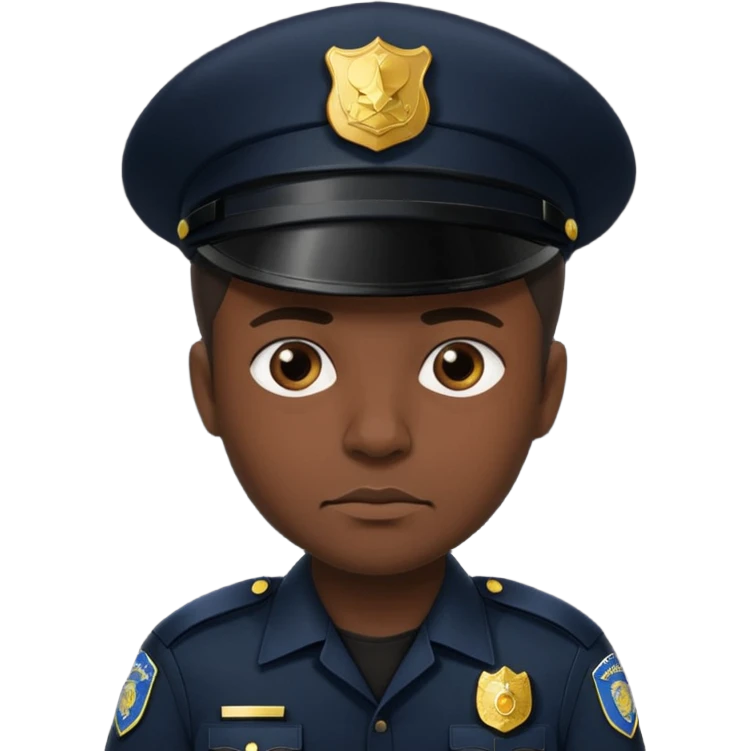 police officer black uniform emoji