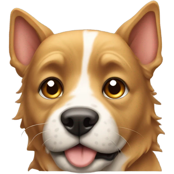 Patte de chien qui serre la patte d'un chat emoji