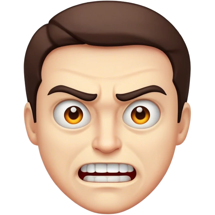 Happy face but angry and evil emoji