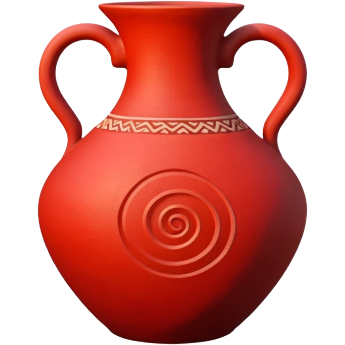 Spiral Pottery Vase red emoji