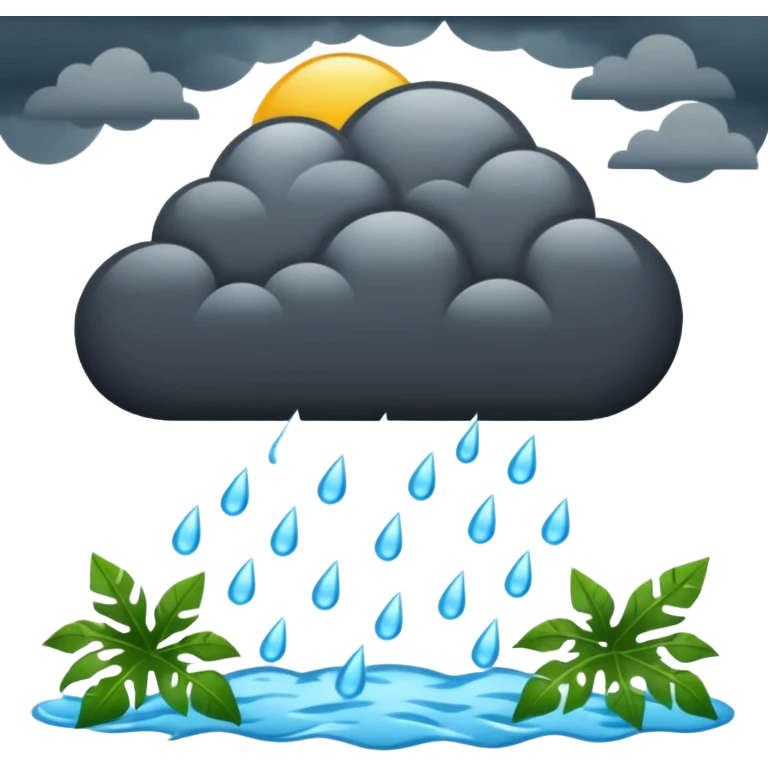 Tropical rainstorm  emoji