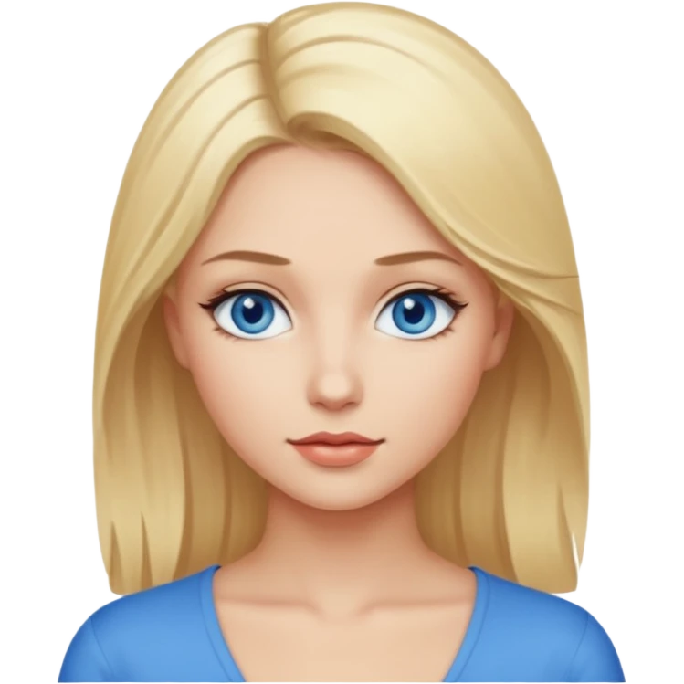 blonde hair blue eyes woman sexy look emoji