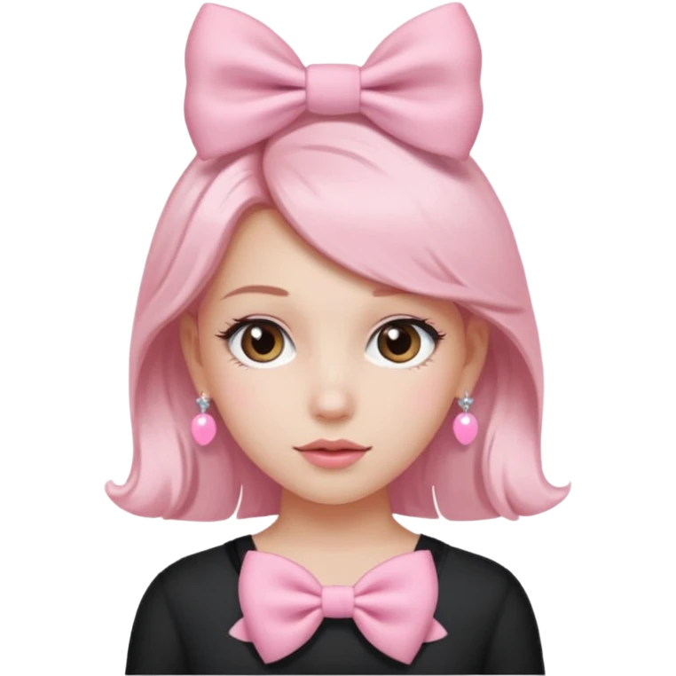 Aesthetic girl with light pink accessories  emoji