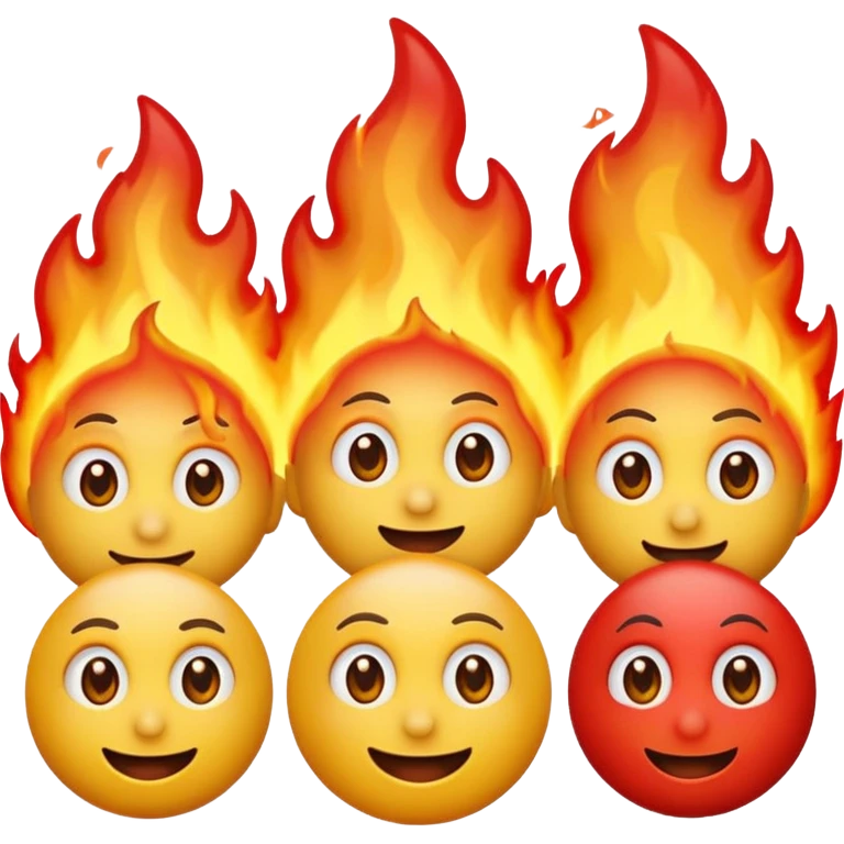 happy emoji + hot emoji + zany face + unamused emoji