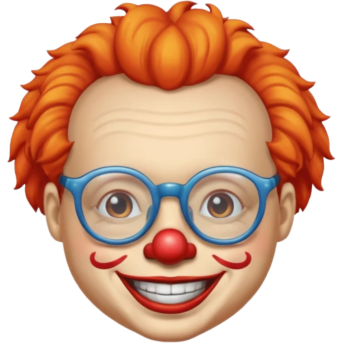 Clown with glasses emoji