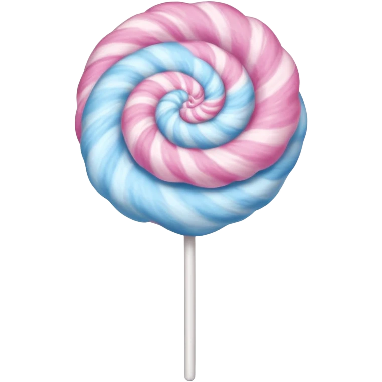 Cotton Candy, Pink Swirl Cotton Candy – classic fluffy pink spiral on a white stick. emoji