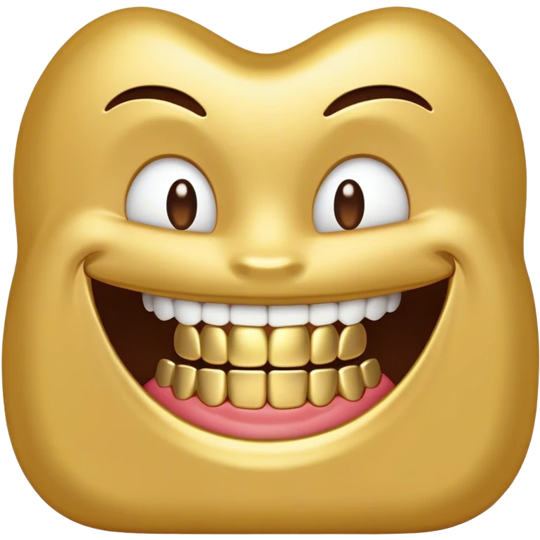 Someone smiling with a gold tooth  emoji