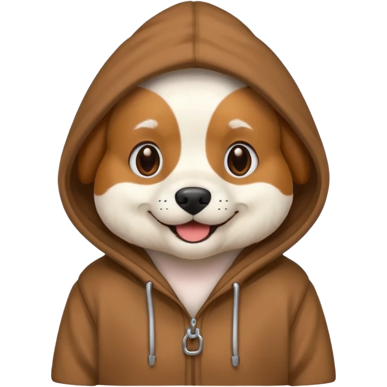dog wearing a hoodie emoji