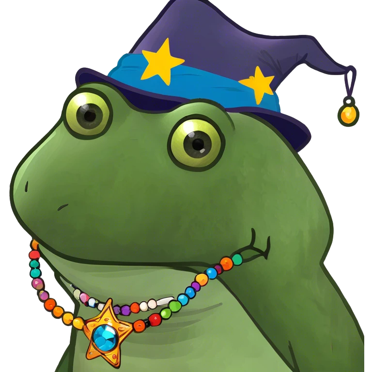 bufo with shooting stars out of eye sockets emoji