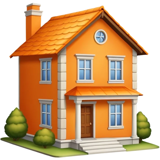 Orange house  emoji