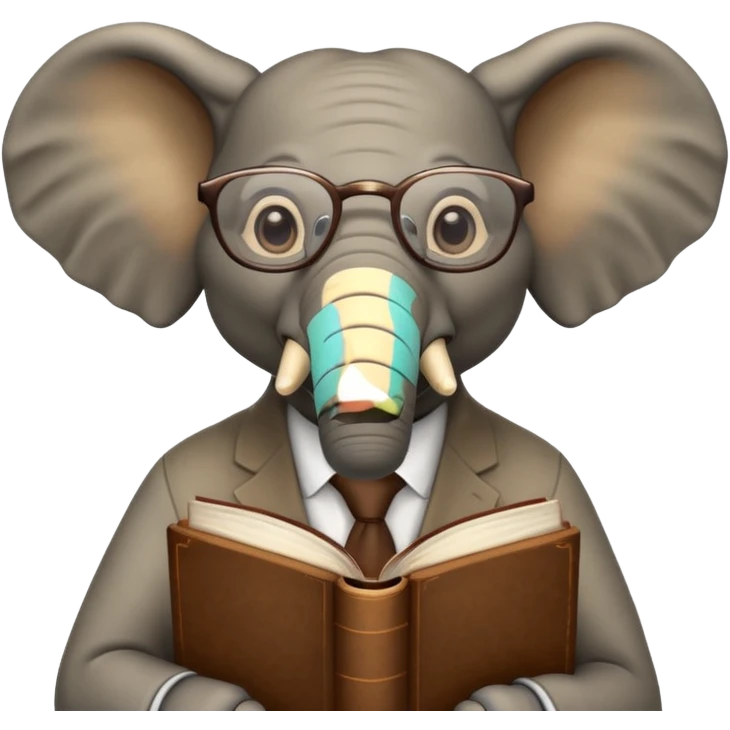 Un éléphant enseignant emoji