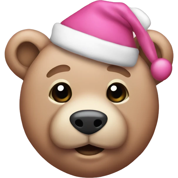 Pink Teddy bear santa  emoji