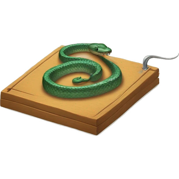 a snake in a mouse trap emoji