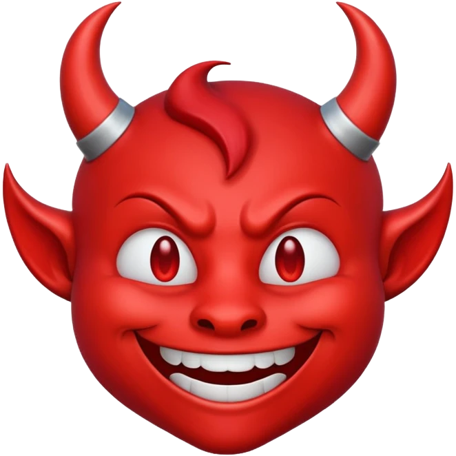 smiling devil emoji with tonue out emoji