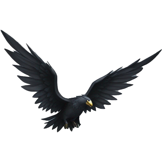 A black wing emoji